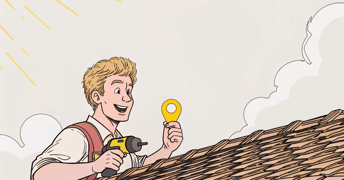 A roofer at work, illustrating what to do after a 14-day Local Services Ads migration notice.