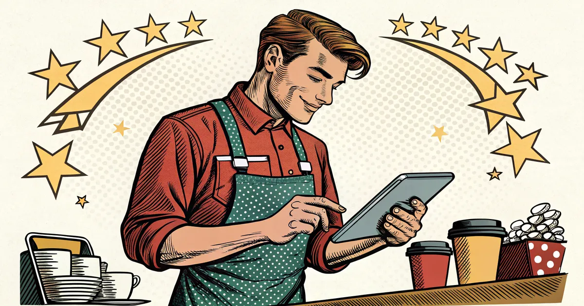 A coffee shop at work, illustrating how Do I Turn My Coffee Shop's Five-Star Reviews Into New Customers.