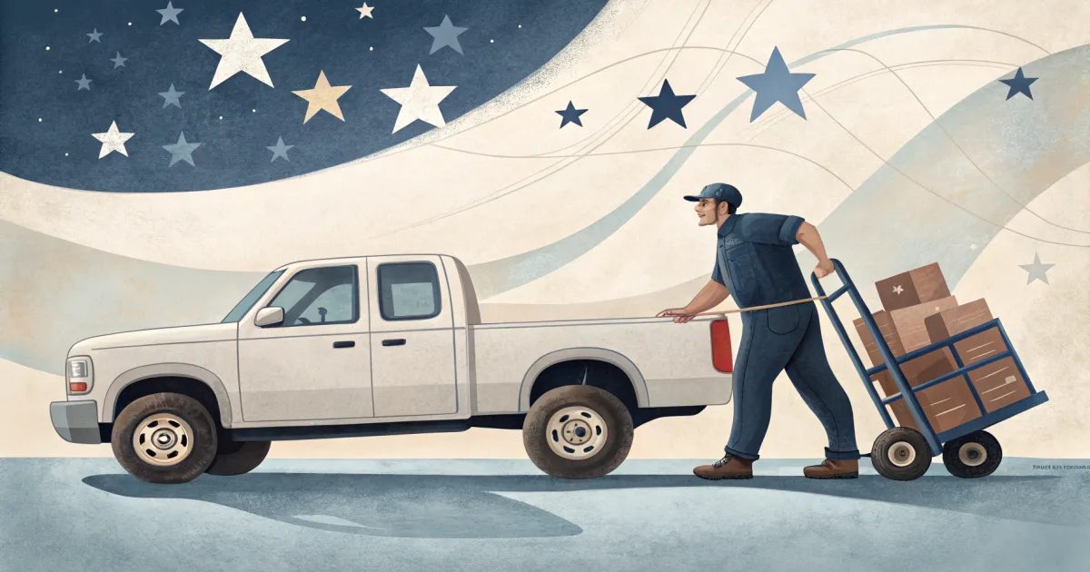 A junk hauler at work, illustrating how Do I Write a Junk Hauler Service Page That Actually Wins Customers.